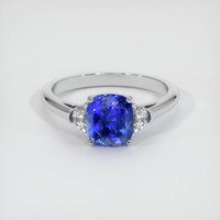 2.21 Ct. Blue Sapphire Ring, 14K White Gold 1