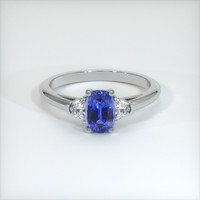 1.28 Ct. Blue Sapphire Ring, 14K White Gold 1
