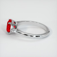 1.42 Ct. Ruby Ring, 14K White Gold 4