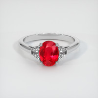 1.34 Ct. Ruby Ring, 14K White Gold 1