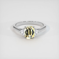 1.50 Ct. Yellow Sapphire Ring, 14K White Gold 1