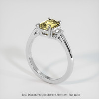 1.50 Ct. Yellow Sapphire Ring, 14K White Gold 2