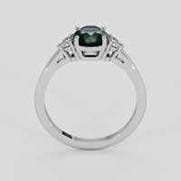 1.77 Ct. Bluish Green Sapphire Ring, 14K White Gold 3