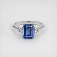 2.06 Ct. Blue Sapphire Ring, 14K White Gold 1