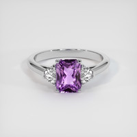 1.37 Ct. Purple Sapphire Ring, 14K White Gold 1