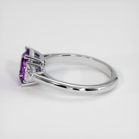 1.37 Ct. Purple Sapphire Ring, 14K White Gold 4