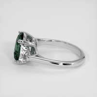 4.58 Ct. Bluish Green Sapphire Ring, 14K White Gold 4