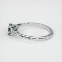 0.94 Ct. Bluish Green Sapphire Ring, 14K White Gold 4