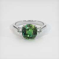 3.03 Ct. Sapphire Ring, 14K White Gold 1
