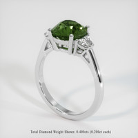 3.03 Ct. Sapphire Ring, 14K White Gold 2