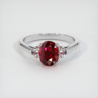 1.88 Ct. Ruby Ring, 14K White Gold 1