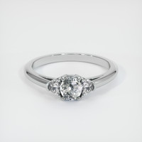0.60 Ct. Bluish Grey Sapphire Ring, 14K White Gold 1
