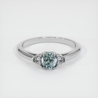 0.69 Ct. Bluish Grey Sapphire Ring, 14K White Gold 1