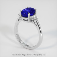 3.54 Ct. Color Change Sapphire Ring, 18K White Gold 2