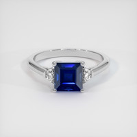 2.19 Ct. Sapphire Ring, 18K White Gold 1