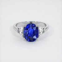 4.45 Ct. Sapphire Ring, 18K White Gold 1