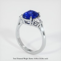 4.45 Ct. Sapphire Ring, 18K White Gold 2