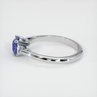 1.15 Ct. Blue Sapphire Ring, 18K White Gold 4