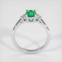 0.66 Ct. Emerald Ring, 18K White Gold 3