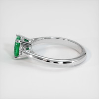 0.66 Ct. Emerald Ring, 18K White Gold 4