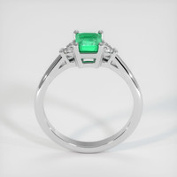 0.65 Ct. Emerald Ring, 18K White Gold 3