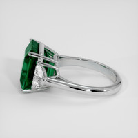 7.62 Ct. Emerald Ring, 18K White Gold 4