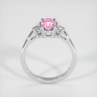 1.09 Ct. Pink Sapphire Ring, 18K White Gold 3