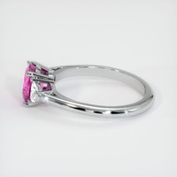 1.69 Ct. Pink Sapphire Ring, 18K White Gold 4