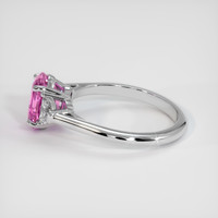 2.04 Ct. Pink Sapphire Ring, 18K White Gold 4