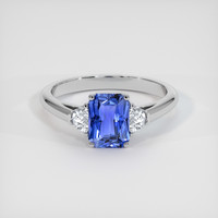 1.56 Ct. Sapphire Ring, 18K White Gold 1