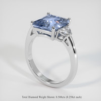 4.62 Ct. Sapphire Ring, 18K White Gold 2