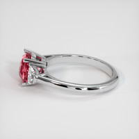 2.05 Ct. Padparadscha Sapphire Ring, 18K White Gold 4