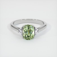 1.66 Ct. Sapphire Ring, 18K White Gold 1