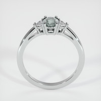 0.60 Ct. Bluish Grey Sapphire Ring, 18K White Gold 3