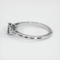 0.69 Ct. Bluish Grey Sapphire Ring, 18K White Gold 4
