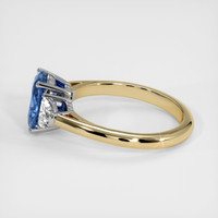 2.04 Ct. Blue Sapphire Ring, 14K White & Yellow 4