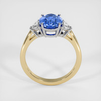 2.99 Ct. Blue Sapphire Ring, 18K White & Yellow 3