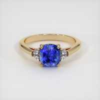2.21 Ct. Blue Sapphire Ring, 10K Yellow Gold 1