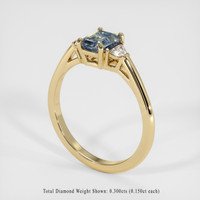 1.49 Ct. Bi Color Sapphire Ring, 10K Yellow Gold 2