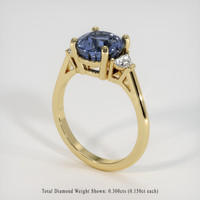 3.25 Ct. Blue Sapphire Ring, 10K Yellow Gold 2