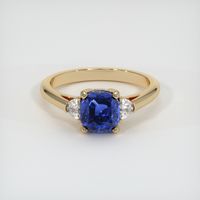 2.04 Ct. Blue Sapphire Ring, 14K Yellow Gold 1