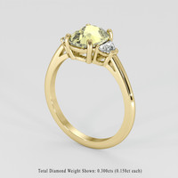 2.08 Ct. Greenish Yellow Sapphire Ring, 14K Yellow Gold 2