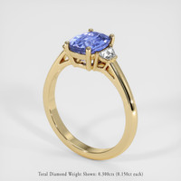 2.55 Ct. Blue Sapphire Ring, 14K Yellow Gold 2