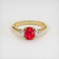 1.29 Ct. Ruby Ring, 14K Yellow Gold 1