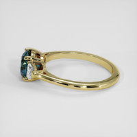 1.59 Ct. Greenish Blue Sapphire Ring, 14K Yellow Gold 4