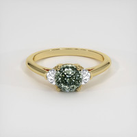 1.75 Ct. Green Sapphire Ring, 14K Yellow Gold 1