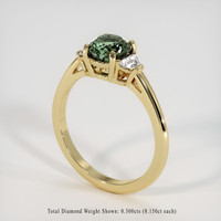 1.75 Ct. Green Sapphire Ring, 14K Yellow Gold 2