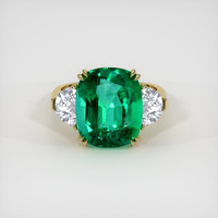 10.48 Ct. Emerald Ring, 18K Yellow Gold 1