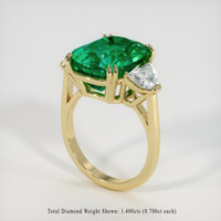 10.48 Ct. Emerald Ring, 18K Yellow Gold 2