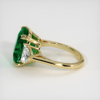 10.48 Ct. Emerald Ring, 18K Yellow Gold 4